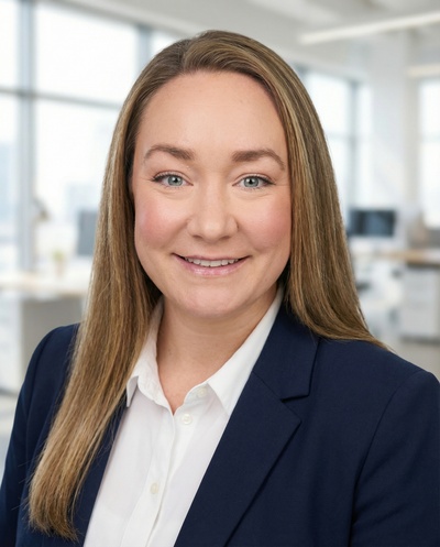 Professional AI headshot example created by HeadshotPro - female business portrait